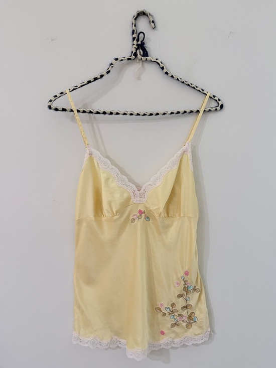 Victoria's Secret Other - Y2k butter yellow Silk Victorias Secret Chemise Cami